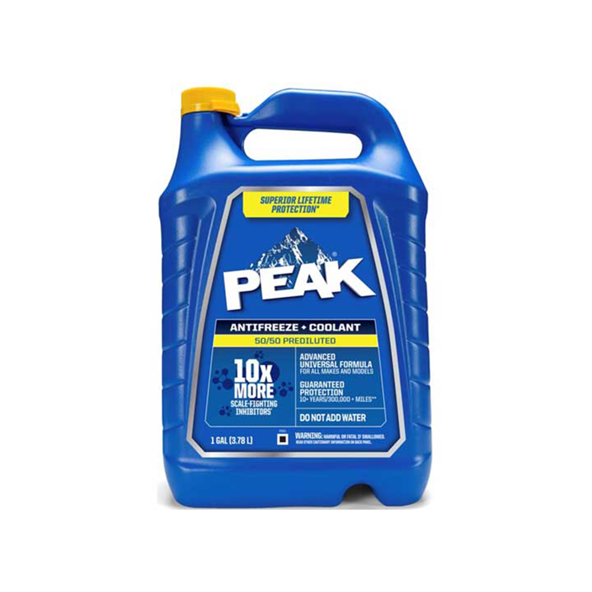 Peak 10X Long-Life 50/50 Antifreeze + Coolant — Universal Protection, Case of 6 x 1 Gal, Model# PEAPKPB53